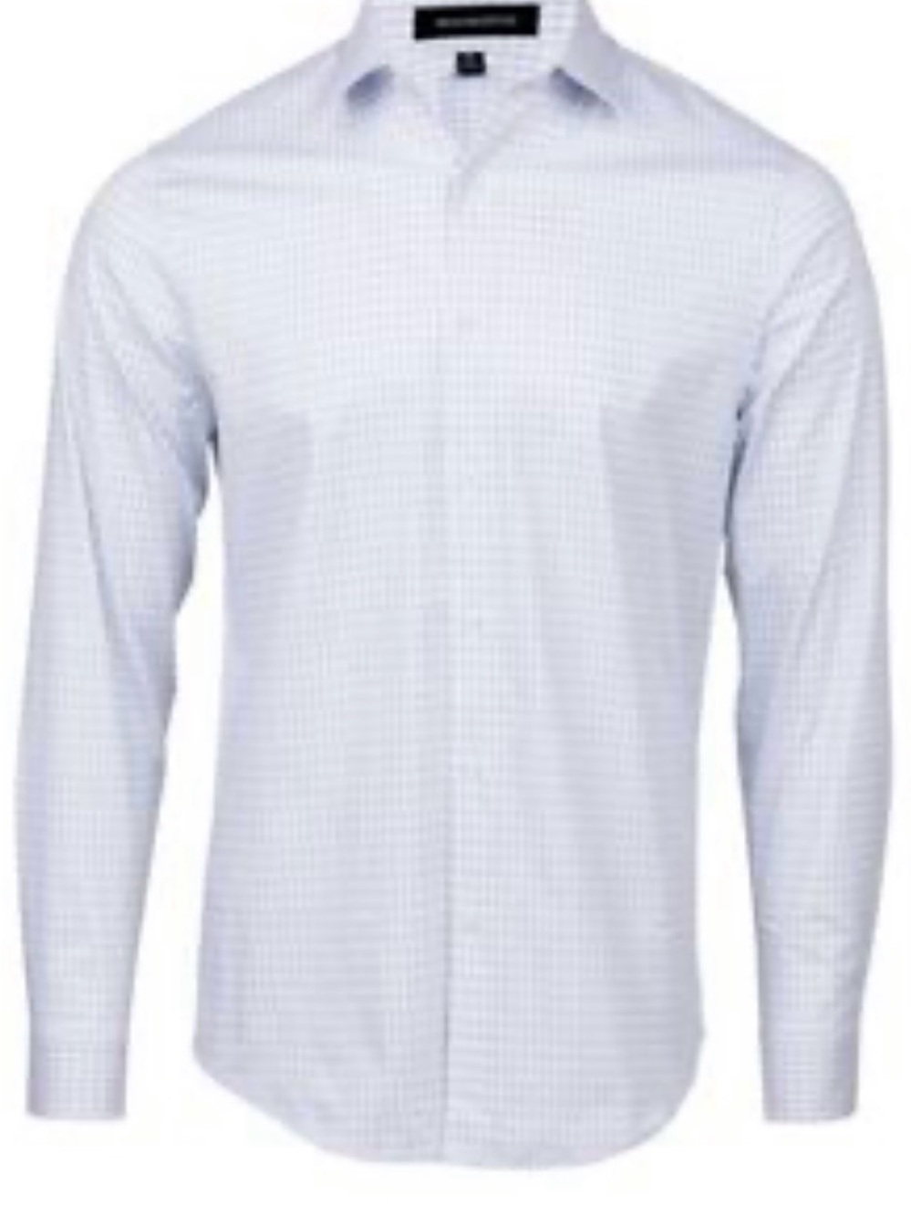 Men's Long-Sleeve Dress Shirt - Light Blue Checkered *NEW*